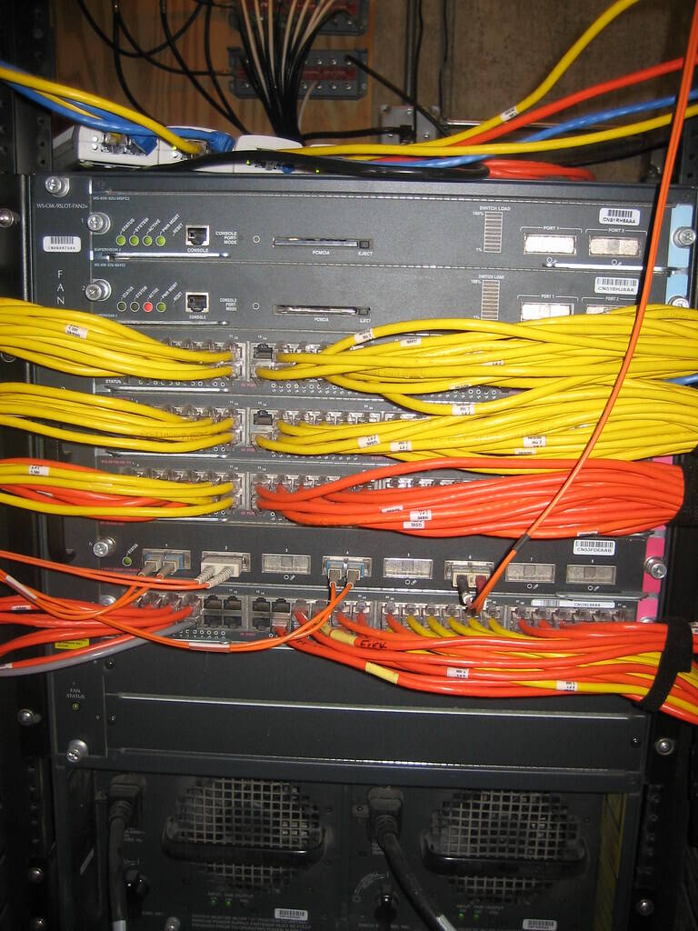 Server network interface card close-up